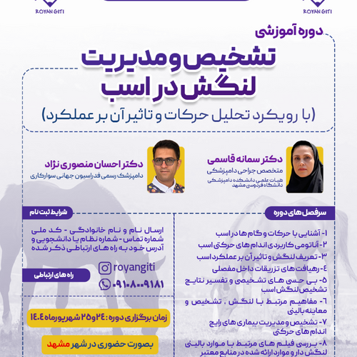 مدیریت و تشخیص لنگش در اسب - در مشهد 